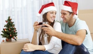 Christmas Couple Moving to new house